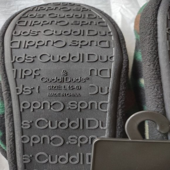 NWT Cuddl Duds Camo Fleece Clog Slippers Boys Large 5-6 (L) - Picture 5 of 6